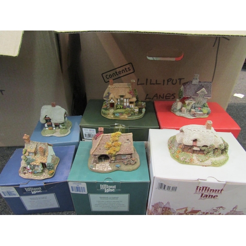 1181 - A quantity of boxed Lilliput Lane cottages, shops, houses