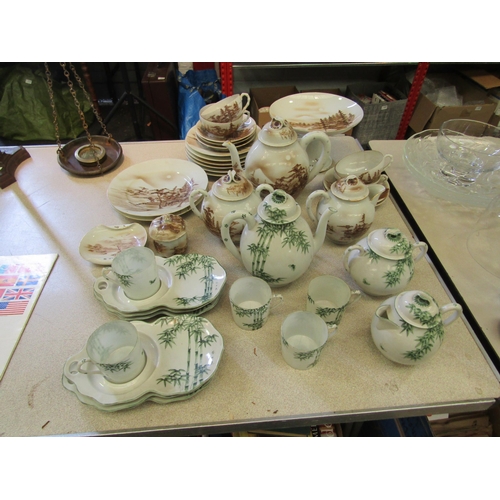 1192 - Two Japanese eggshell porcelain part tea sets a/f              (E) £15-25