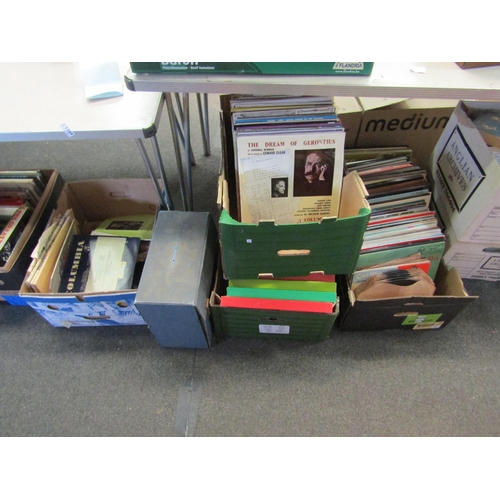 1205 - Four boxes and a case of assorted LP's including classical titles