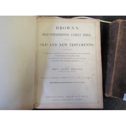 1280 - Two 19th Century leather bound bibles          (E) £15-25