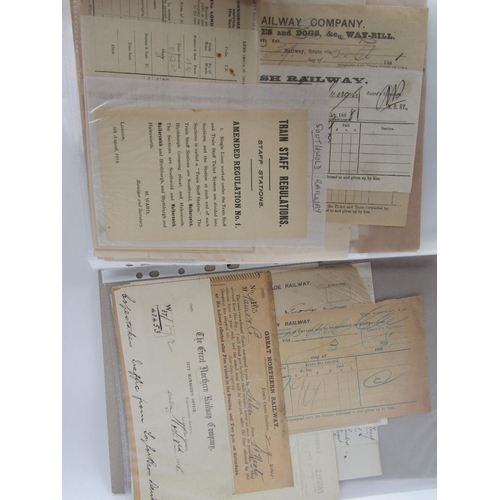 4010A - Approx 30 items of assorted railway ephemera, mainly LNER, but also noted are GER, GCR and MSLR etc