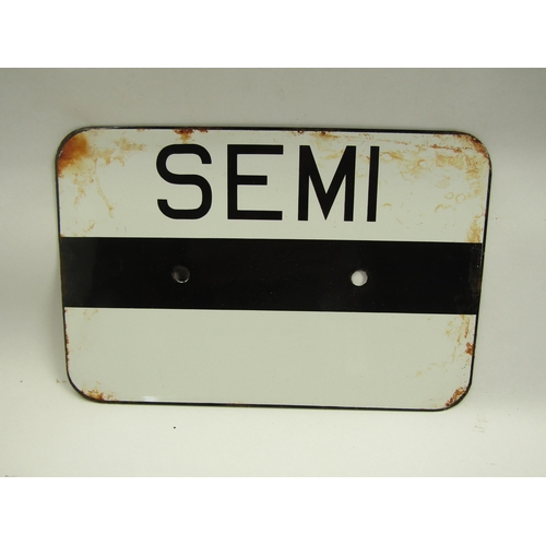 4066 - An enamel semi-automatic signal indicator sign, 30.5 x 20cm