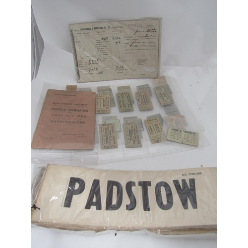 4087 - A quantity of mixed railway paperwork including tickets, wagon labels, station monies etc