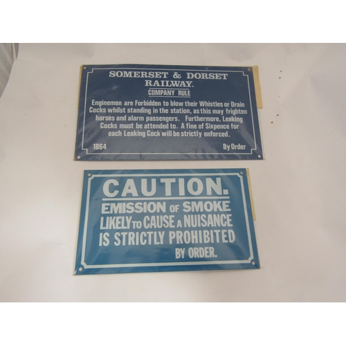 4093 - Two sealed reproduction railway signs 