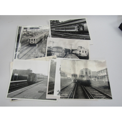 4097 - A box containing various black and white photographs of EMU's (Electric Multiple Units)