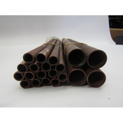 4102 - Twenty copper boiler tubes, 20mm and 10mm diameters