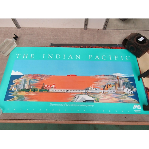 4114 - A quantity of promotional posters relating to Australian Railways including the Indian Pacific Line