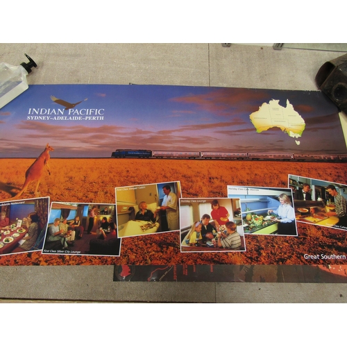 4114 - A quantity of promotional posters relating to Australian Railways including the Indian Pacific Line