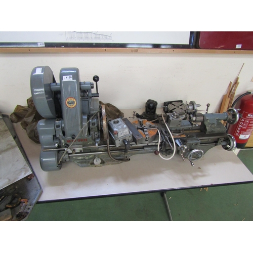 4120 - A Myford metal working precision lathe with accessories