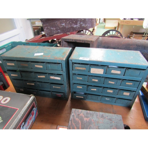 4124 - Two multi drawer cabinets containing reamers, drill bits etc