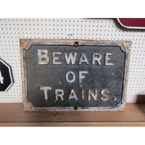 4156 - A cast iron Midland Railway pattern sign 