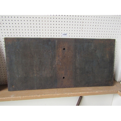 4162 - A cast iron M&GN Jt Railway sign - Trespassers will be Prosecuted, face restored, 79 x 37cm