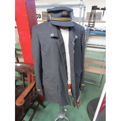 4170 - A 1970s B.R uniform jacket and cap, reputedly from Lowestoft Station