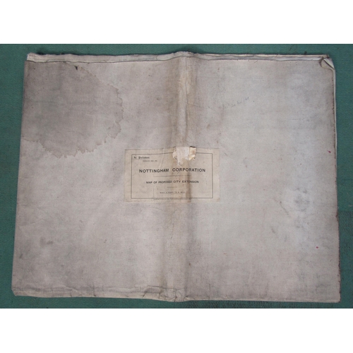 4181 - A quantity of rolled ordnance survey maps, some relating to Nottinghamshire city extensions