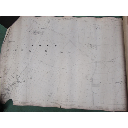 4181 - A quantity of rolled ordnance survey maps, some relating to Nottinghamshire city extensions