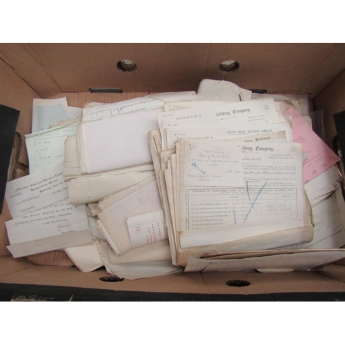 4197A - A box containing a large quantity of Debenture stock statements relating to railway employees from t... 