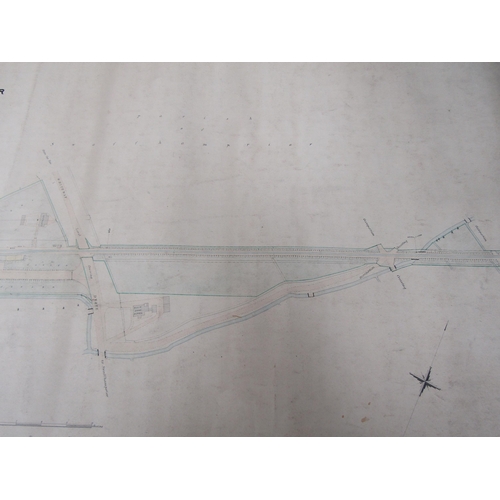 4206 - Two rolled original track and station plans for Emneth Norfolk, drawn 1921 and revised 1923, and Swa... 