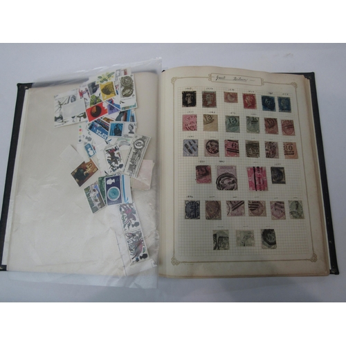 286 - A stamp album containing World stamps including Great Britain penny black, India, Brazil, etc and a ... 