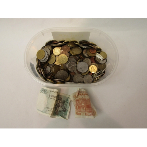 300 - A box of mixed foreign coinage