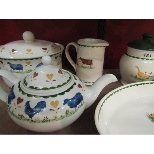 6 - A collection of Jack's Farm ceramics including teapot, jug and lidded pots