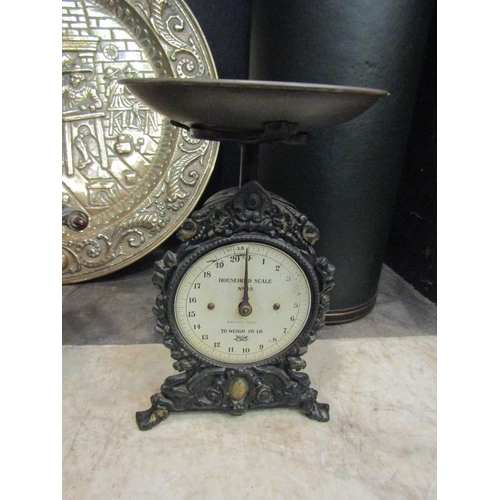 152 - A set of Salters kitchen scales with decorative embossed front   (E) £8-12