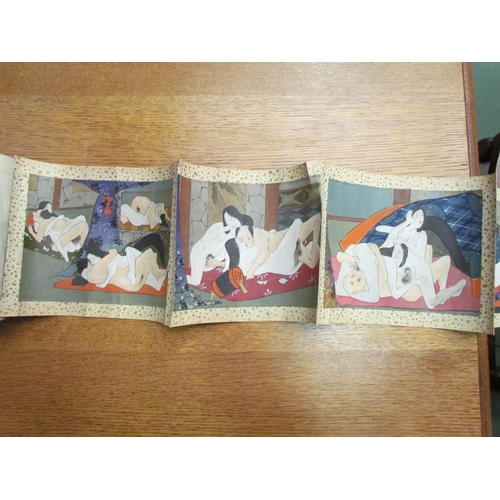 24 - An early to mid  20th Century portfolio of Japanese colour prints, paper wraps housed in decorative ... 