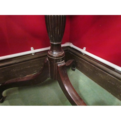 46 - A Victorian mahogany tripod table, repaired base. 71cm high x 56cm diameter   (R) £35