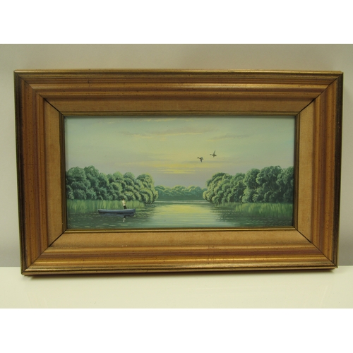 1103 - S.F CLARKE (Broadland artist) - 'Winter Light' & 'Quiet Evening, Rollesby Broad', oils on board. 14c... 