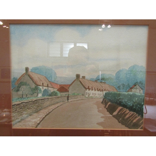 1105 - J. HAMMONT: A pair of watercolours of rural village scenes, 24cm x 30cm