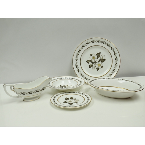 1133 - A Royal Worcester 'Bernina' eight place dinner service with floral decoration    (R) £100