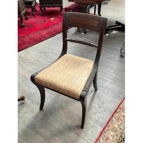 1227 - A 19th Century mahogany side chair with wrythen back support    (E) £8-12