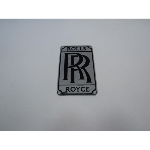 1263 - A chrome Rolls Royce plaque