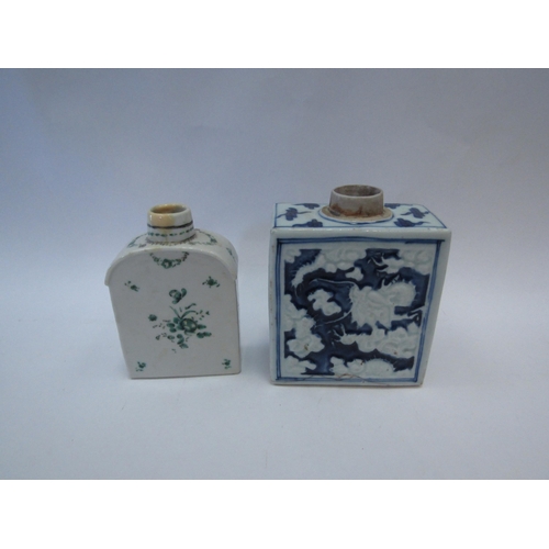 1326 - Two Chinese tea caddies lacking lids