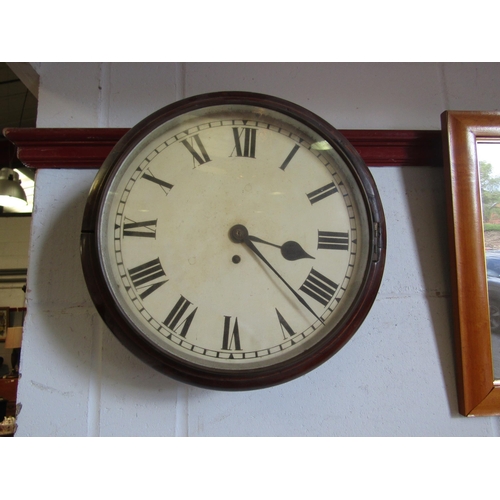 1010 - A 19th Century single fusee dial clock with Roman numeral dial, a/f