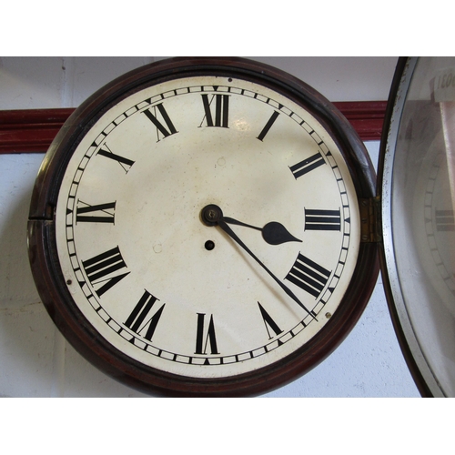 1010 - A 19th Century single fusee dial clock with Roman numeral dial, a/f