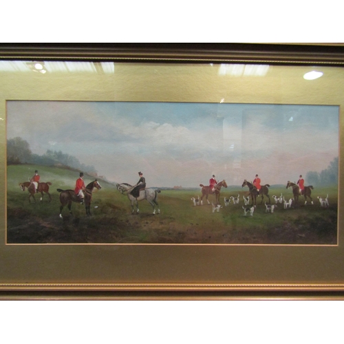 1102 - PHILIP RIDEOUT (1860-1920): An oil on board of hunting scene with hounds, signed and dated 1899 bott... 