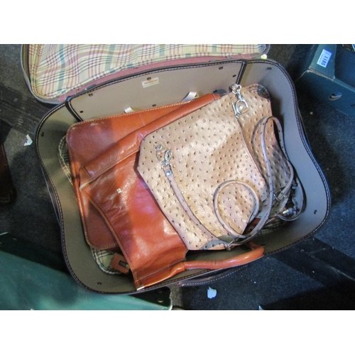 1186 - A leather briefcase, two bags and four cases including AER Lingus