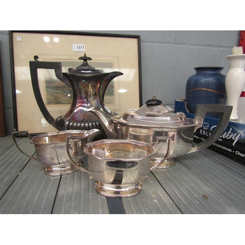 1219 - An EPNS engraved teaset and coffee pot (4)