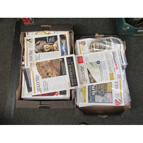 1224 - Two boxes of Antiques Trade magazines 2019-2021, over 100, some unread