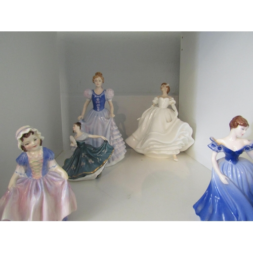 1354 - Seven Royal Doulton figures including four larger, Charlotte, Carol, Elaine and Nancy, and three min... 