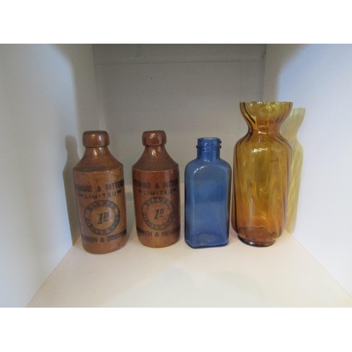 1366 - A small quantity of vintage bottles and ginger beer including Norwich examples   (E) £10-15