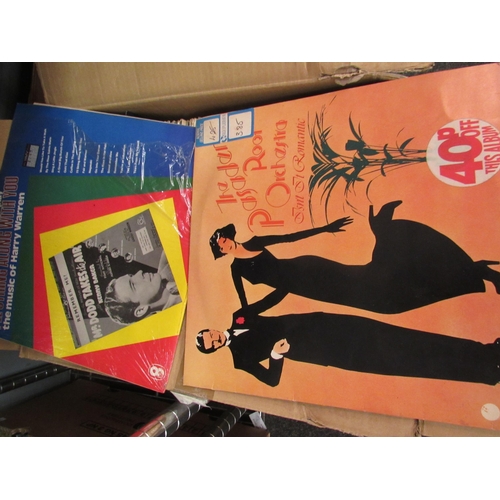 1423 - Two boxes of LP's and records including Frank Sinatra  (E) £10-20