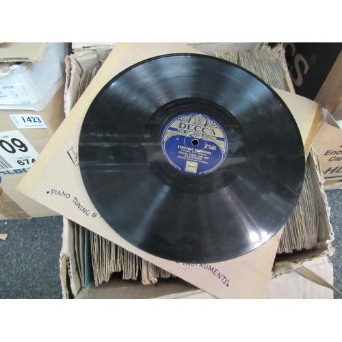 1423 - Two boxes of LP's and records including Frank Sinatra  (E) £10-20