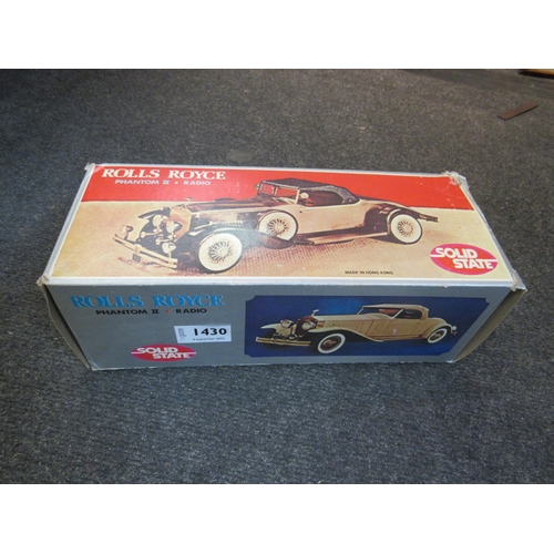 1430 - A boxed Solid State Rolls Royce Phantom II novelty radio   (E)  £10-20