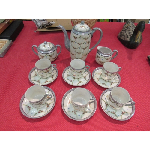 1473 - A Japanese lustre six place coffee set