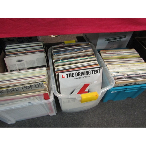 1485 - Four boxes of assorted LP's including soundtracks, comedy records, etc