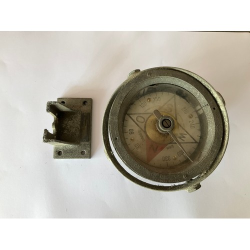 5452 - A German navigational compass reputedly from a Fieseler Storch light aircraft stored at Coltishall b... 