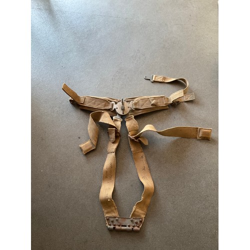 5129 - A 1940's / 50's pilot's harness, various markings including REF 6F/200