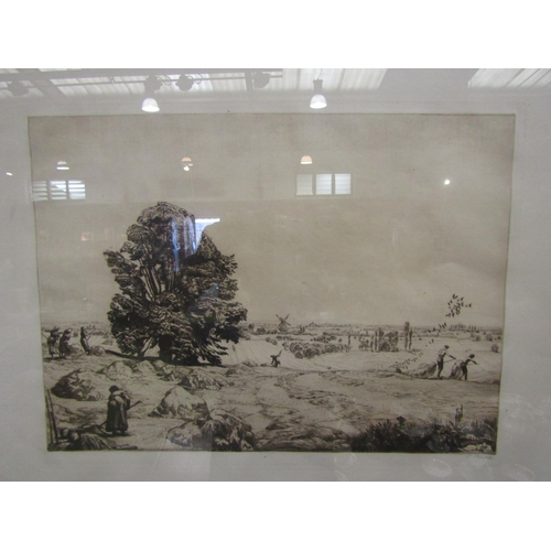 4020 - Two engravings, town scene and 