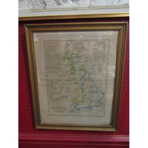 4045 - Two coloured maps of Britain including Julius Loewenberg and Johan Bapt Homanno, both framed and gla... 